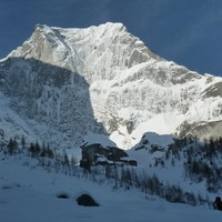 Piz Badile in veste invernale