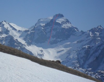 Cervandone - Couloir W visto dal Battlihorn Cervandone - Couloir W visto dal Battlihorn