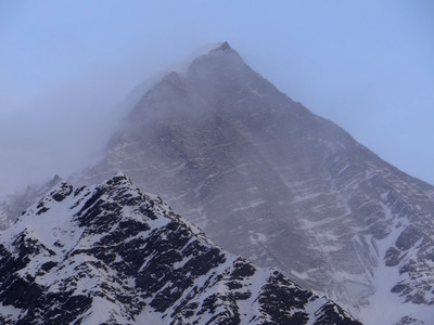 Aiguille du Goûter pendant le balayage