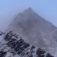 Aiguille du Goûter pendant le balayage