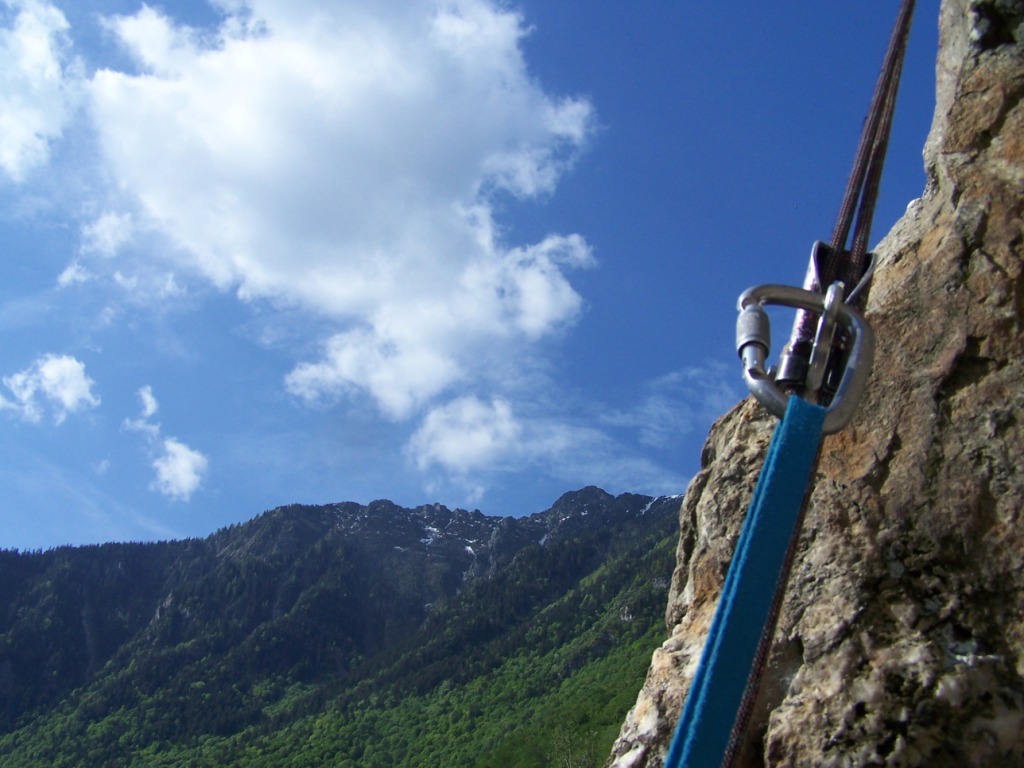 Falaise de la Rochetaillée, au relai, vue sur le Grand Chatellard