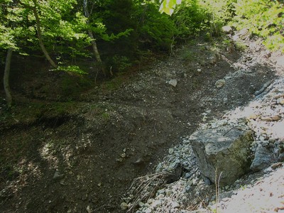 Ravin entre le virage 1370-1390m et Chateau Bouvier