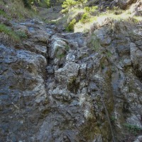 passage câblé au pied de la face E du Moucherotte, sous Chateau Bouvier
