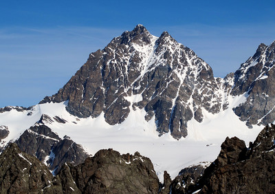 Sasso Moro; dalla vetta, la bellissima visione del "Roseg"... Sasso Moro; dalla vetta, la bellissima visione del "Roseg"...