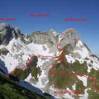 pointe du midi et pointe dzerat  face nord est