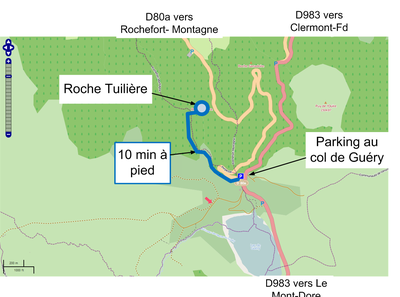 Plan d'accès Roche Tuilière