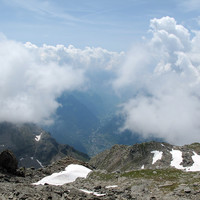 Piz Curciusa: vista sulla Mesolcina...