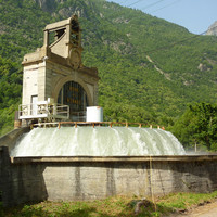 Usine des Vernes : fontaine du trop-plein de la chambre de mise en charge