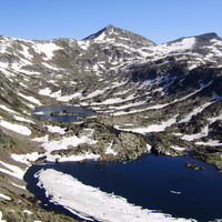 pics de Rabassère (au centre) et de Turguilla (à droite) vus du Sud (du col de Llurri)