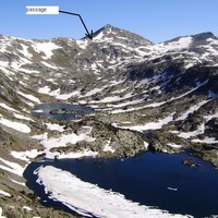 pics de Rabassère (au centre), Etang de Romedo de Dalt au 1ier plan