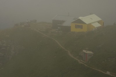 Refuge Jean Collet dans la brume