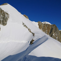Pente finale de l'aiguille orientale de Tré la Tête