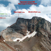 Vignemale : Pique Longue et Pic du Clot de la Hount versant NW