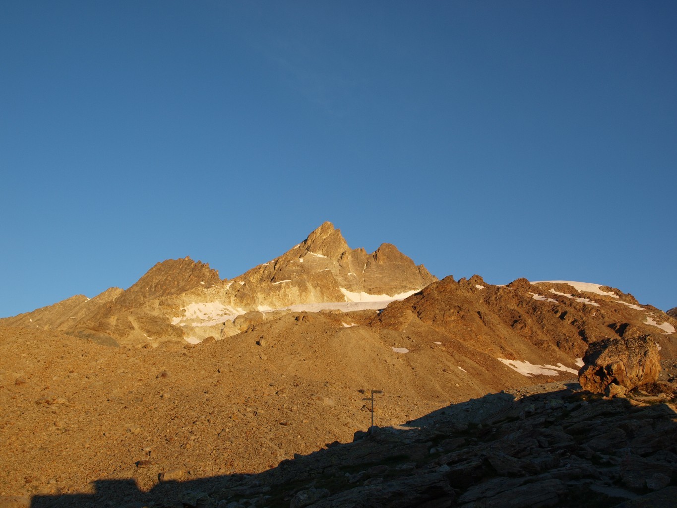 Les Aiguilles rouges d'Arolla, depuis la cabane