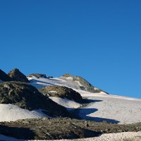 Point 2973, avec le glacier de Prafleuri et la Rosablanche au fond