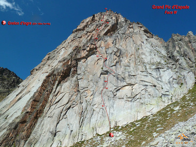 Grand Pic d'Espade - Topo voies face Ouest