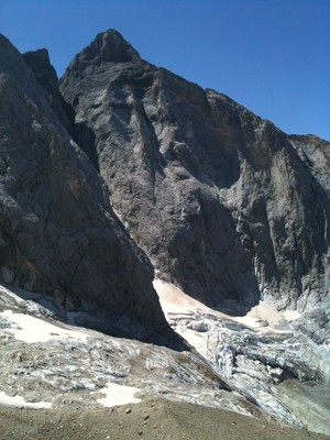 10 aout 2012: glacier des Oulettes mourant