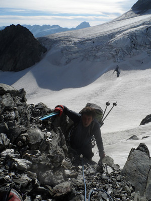 montée au col de Gébroulaz