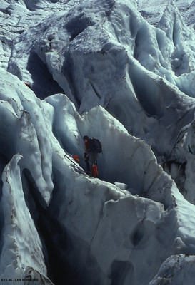 Ecole de glace aux Bossons, juillet 85 Ecole de glace aux Bossons, juillet 85