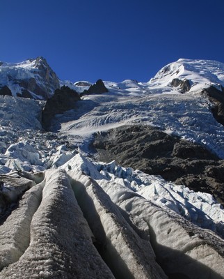 Mont Blanc et Grands Mulets depuis la Jonction Mont Blanc et Grands Mulets depuis la Jonction