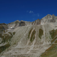 Il Mittaghorn 3015 e il Pizzo Gallina 3061 m versante SW  