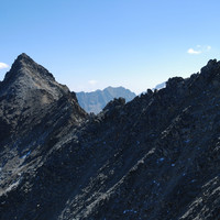 Il Pizzo Gallina 3061m e a destra il Mittaghorn 3015m dal Galmihorn 3001m