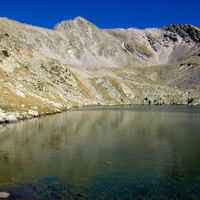 Estany Noir de la Carança, pic de l'Infern face W