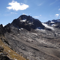 Picolla Arolla (versant vallon de Valeille)  la Grande Arolla et le glacier de l'Arolla