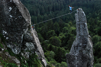 Thomas - highline au Capucin - Montdore (63) Thomas - highline au Capucin - Montdore (63)