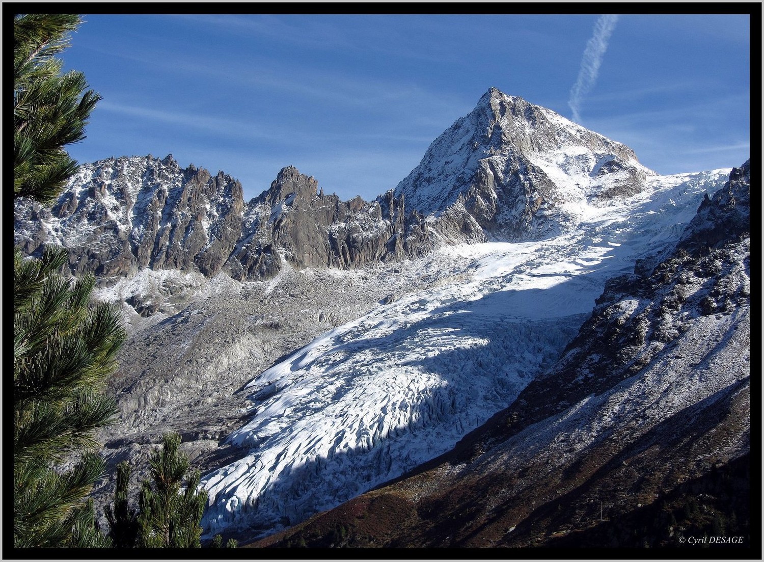 Pointe d'Orny, glacier du Trient