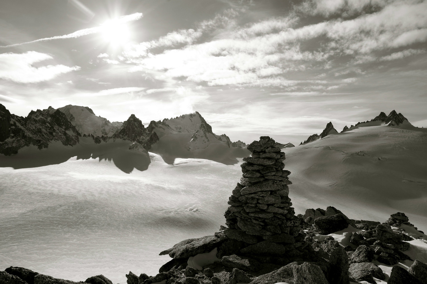 Plateau du Trient vu des Pointes d'Orny