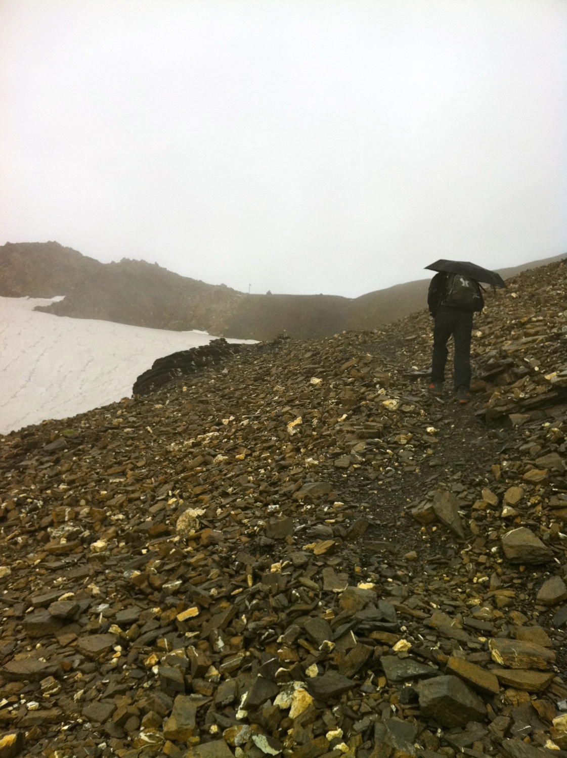 Pluie en arrivant au Schnidejoch ...