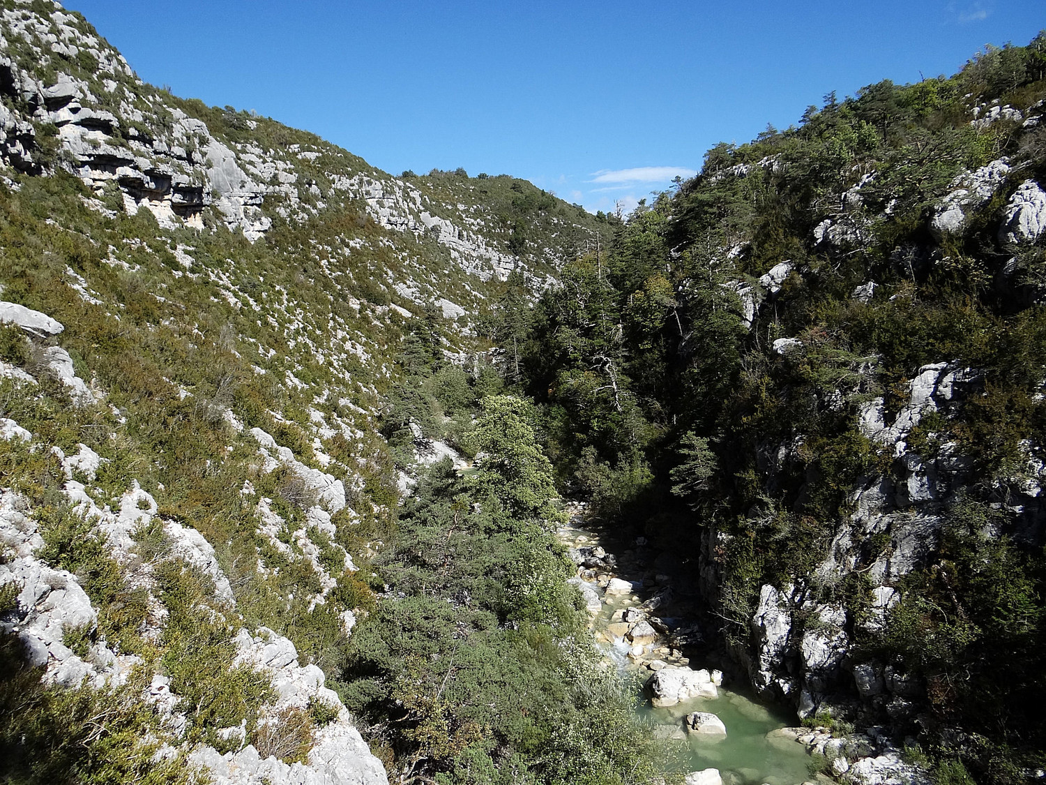 Vue des gorges de l'Artuby