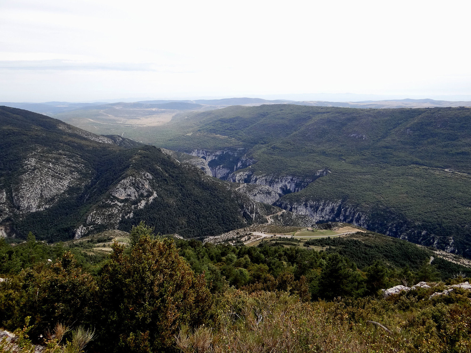 Les gorges du Verdon au niveau de la Maline