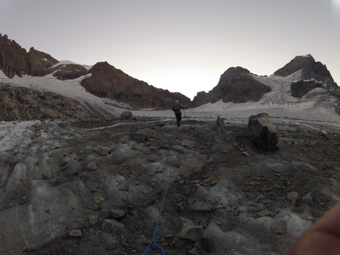 Profil de la course depuis l'attaque du glacier