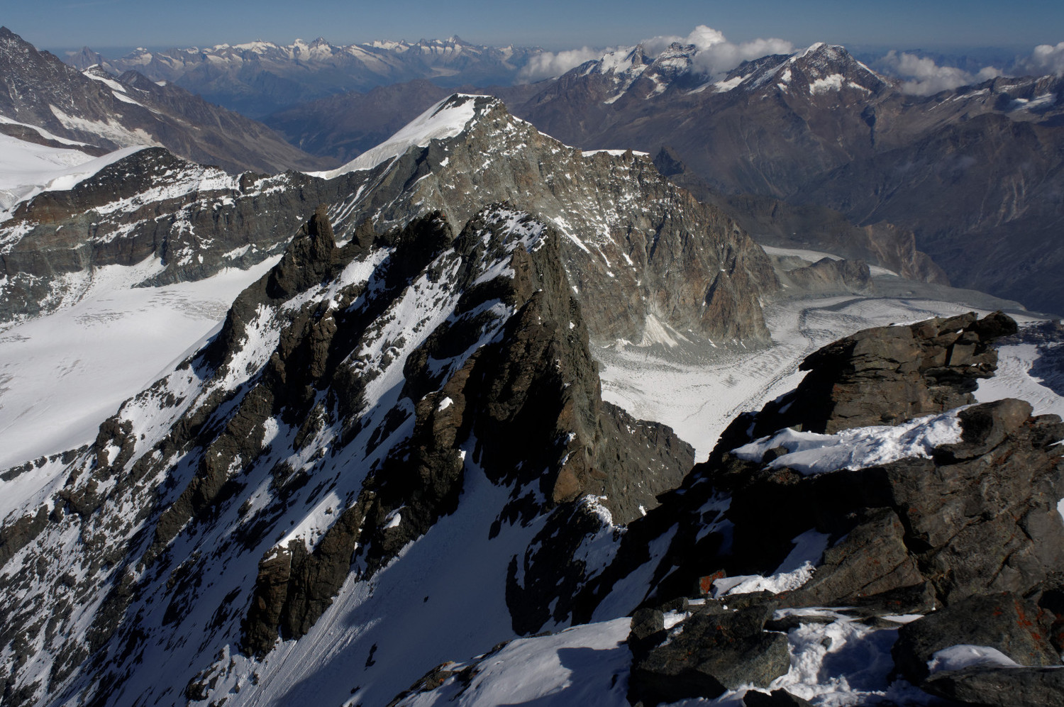 L'arête N depuis le sommet