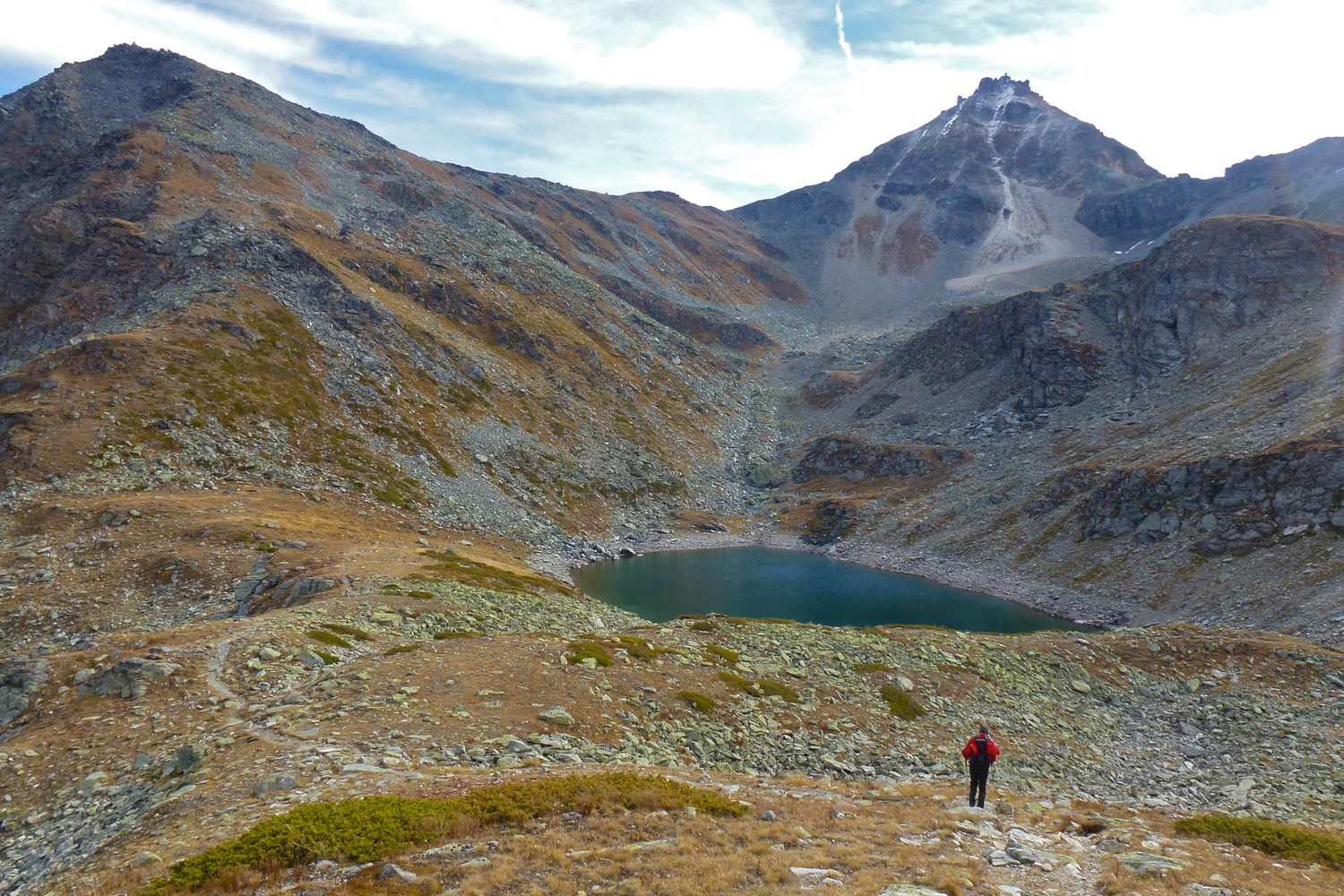 Lac Noir au pied du Schwarzhorn et du Rothorn.