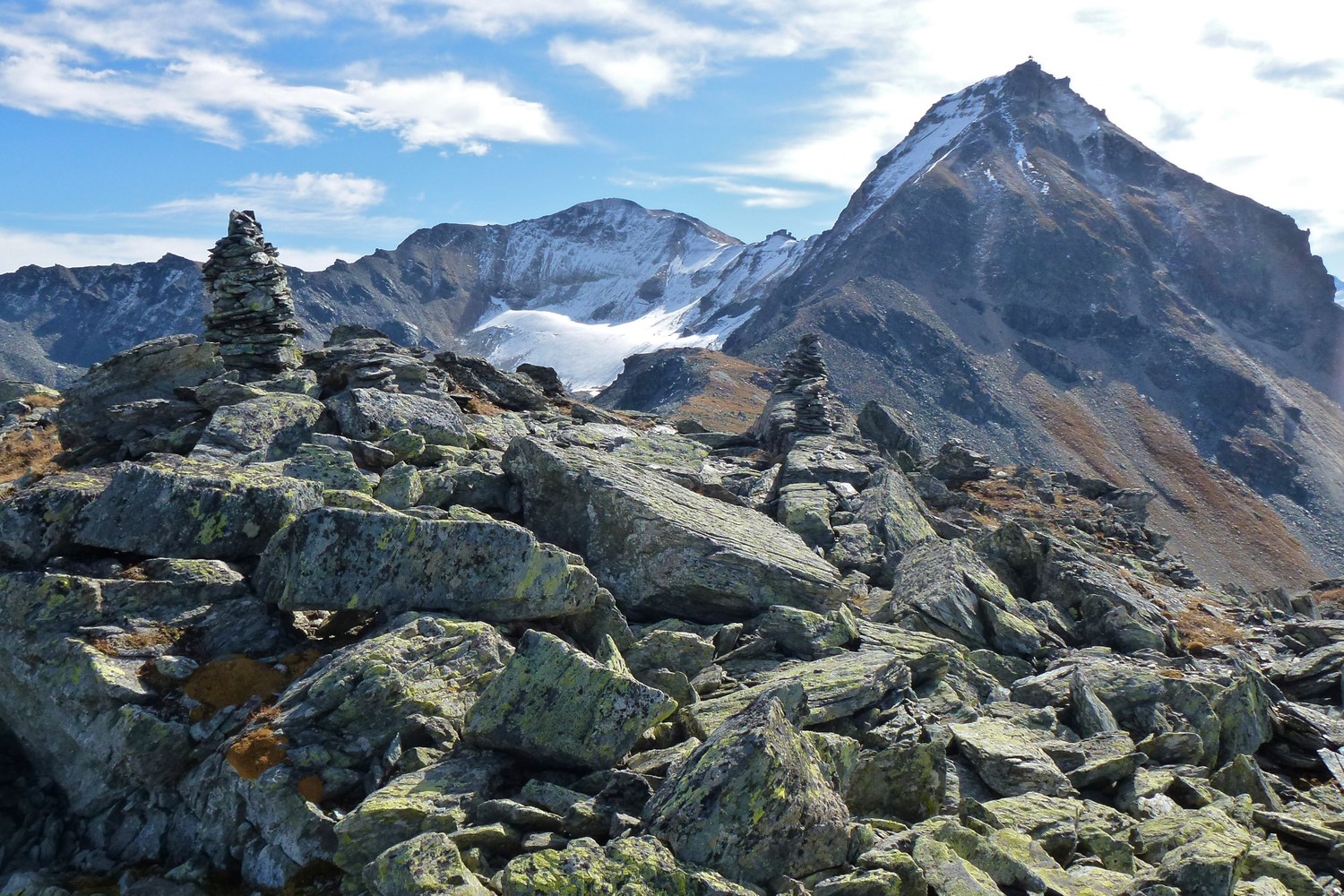 Schwarzhorn au fond: Bella-Tola et Rothorn