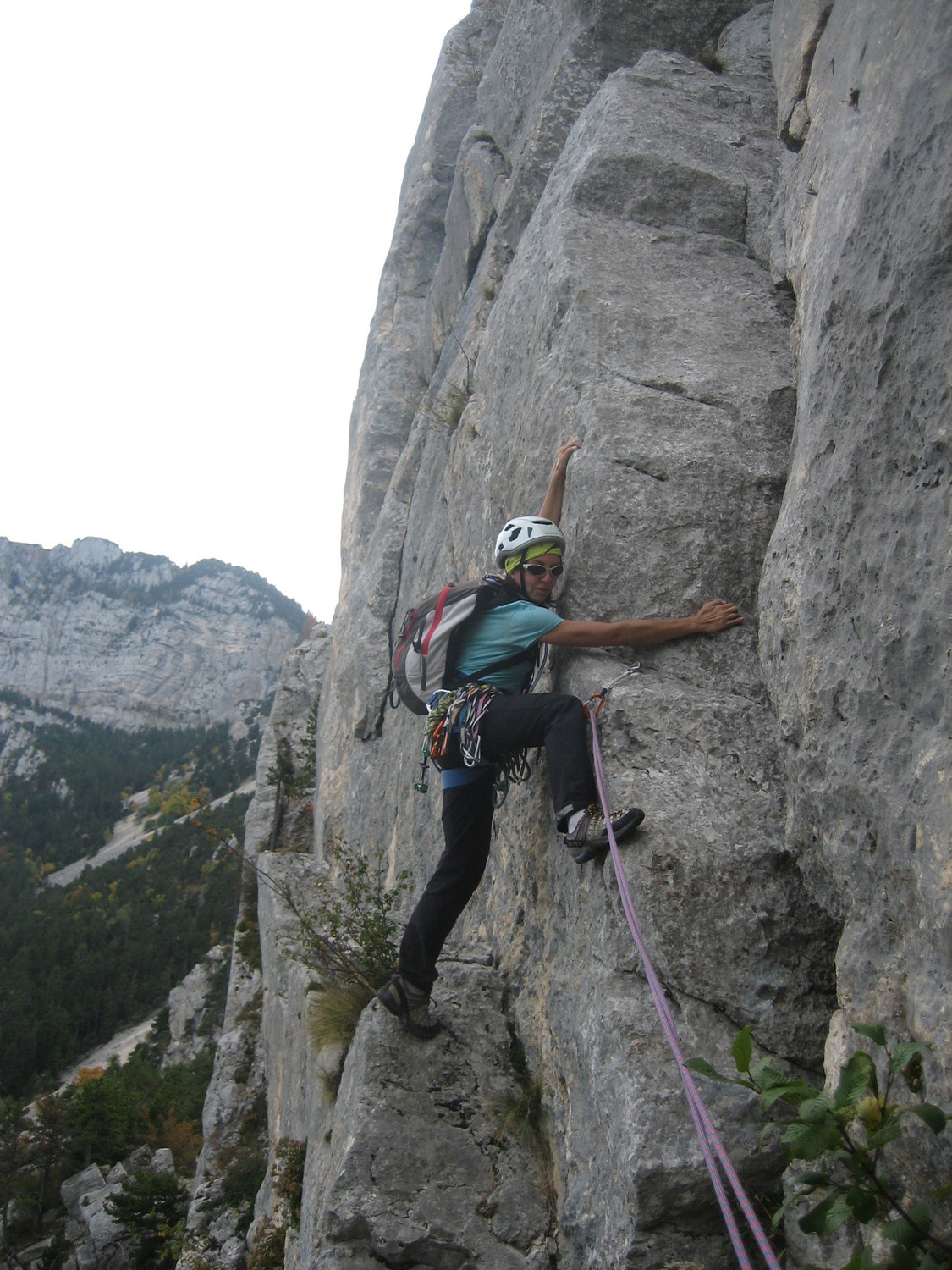 Sandrine dans la variante de remontée