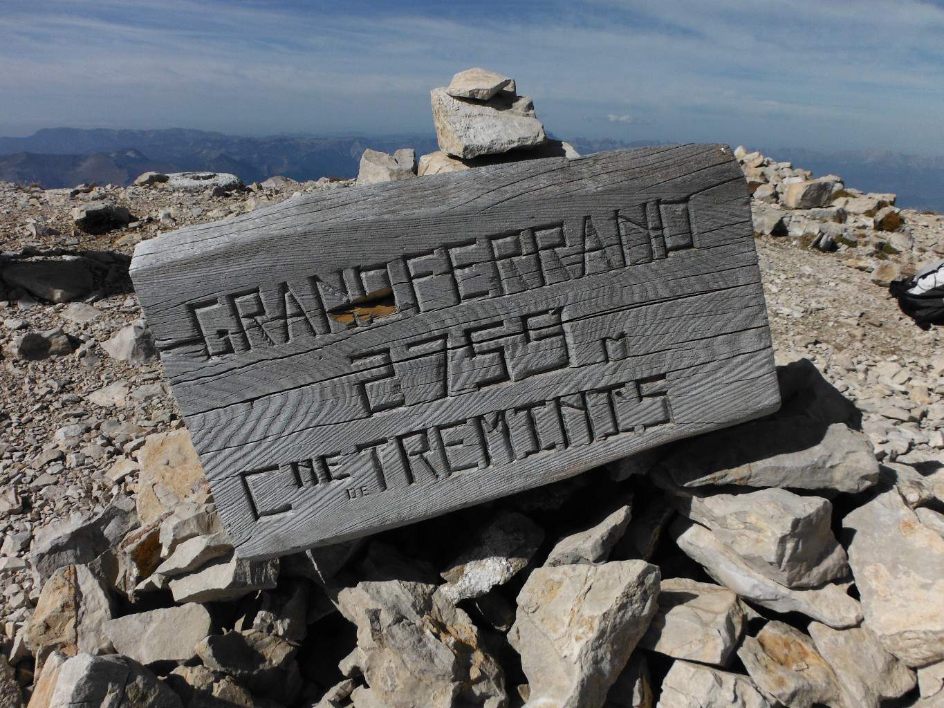 Panneau d'arrivée