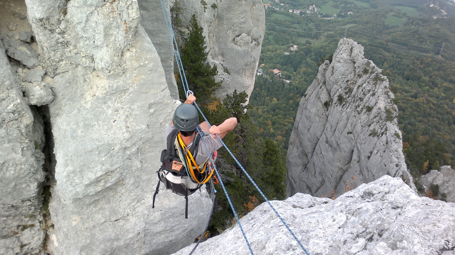 Loïc sur la tyrolienne