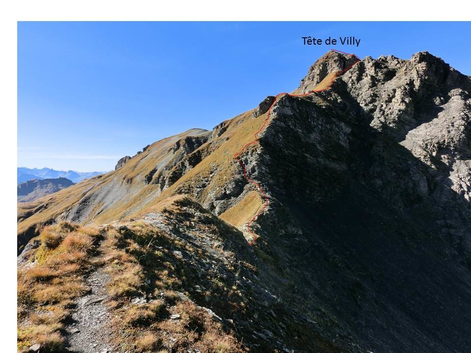 Tête de Villy > col des Chaux