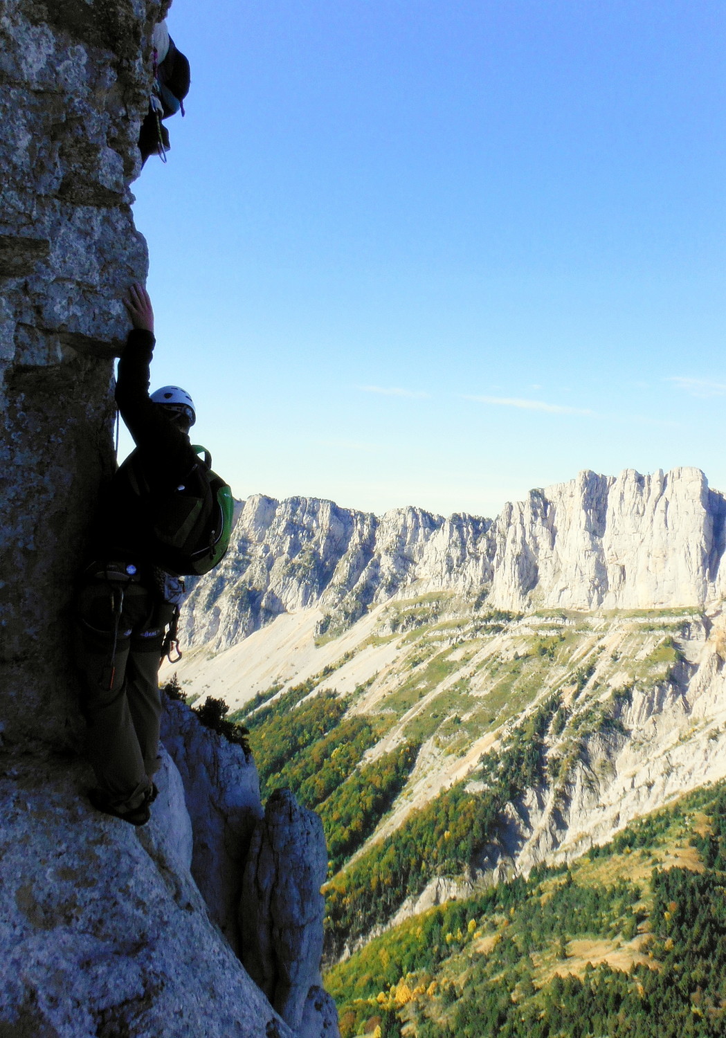 le crux en 5C.. ambiance