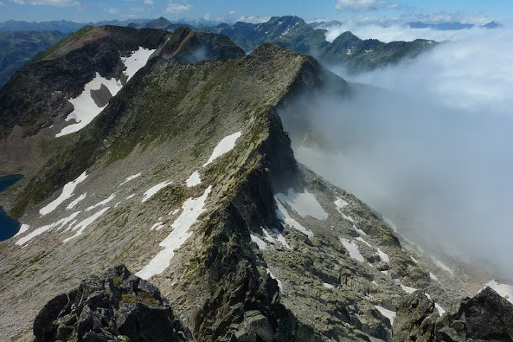 Depuis le Montabone, l'arête de Bonrepos