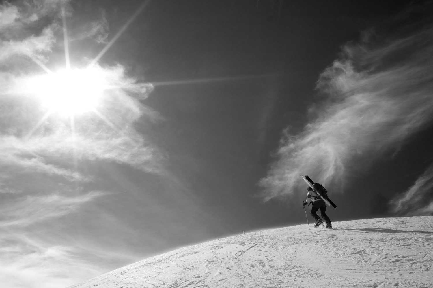 Sous le sommet du Rocher Blanc