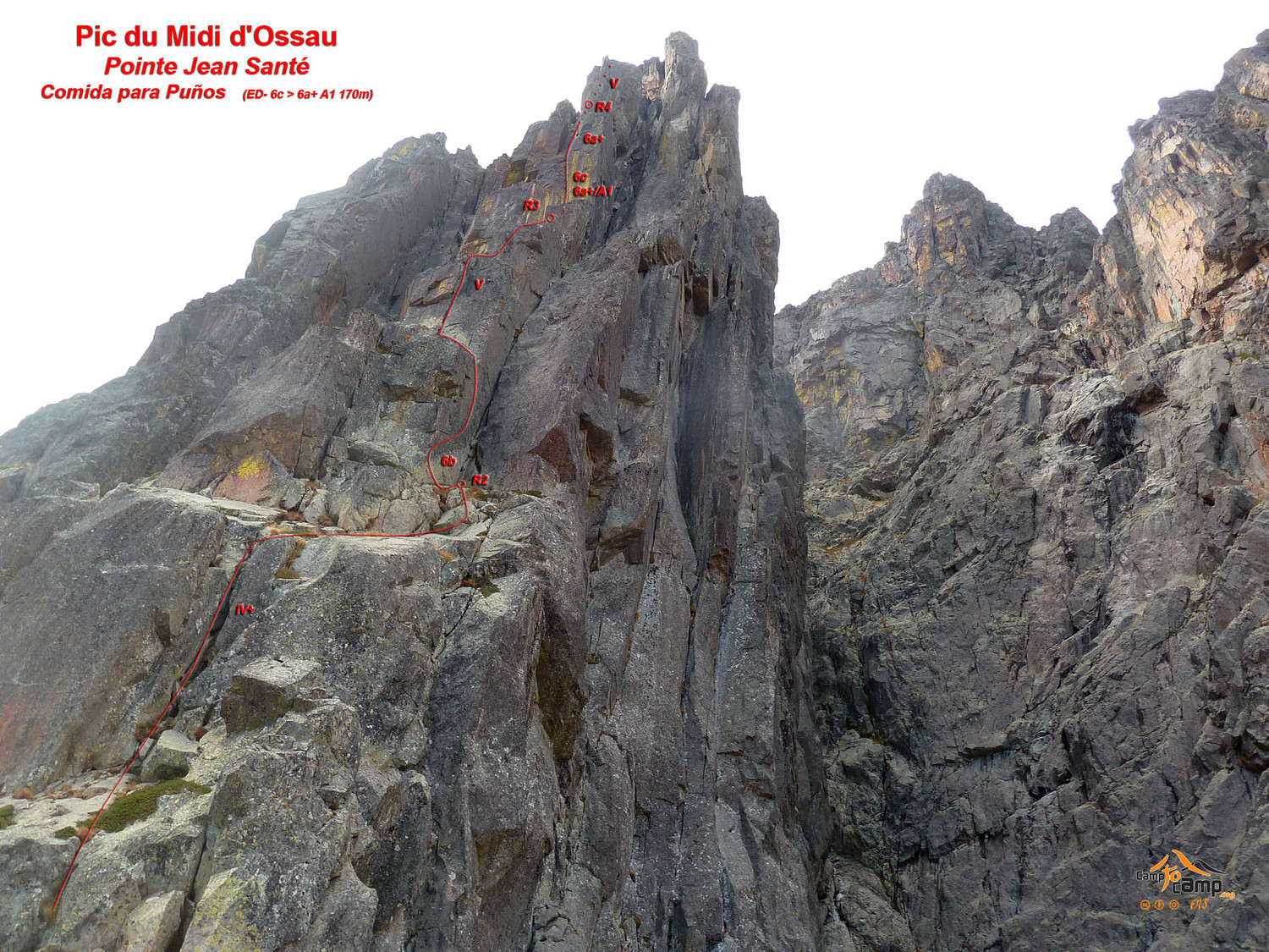 Pic du Midi d'Ossau - Pointe Jean Santé - Comida para Puños
