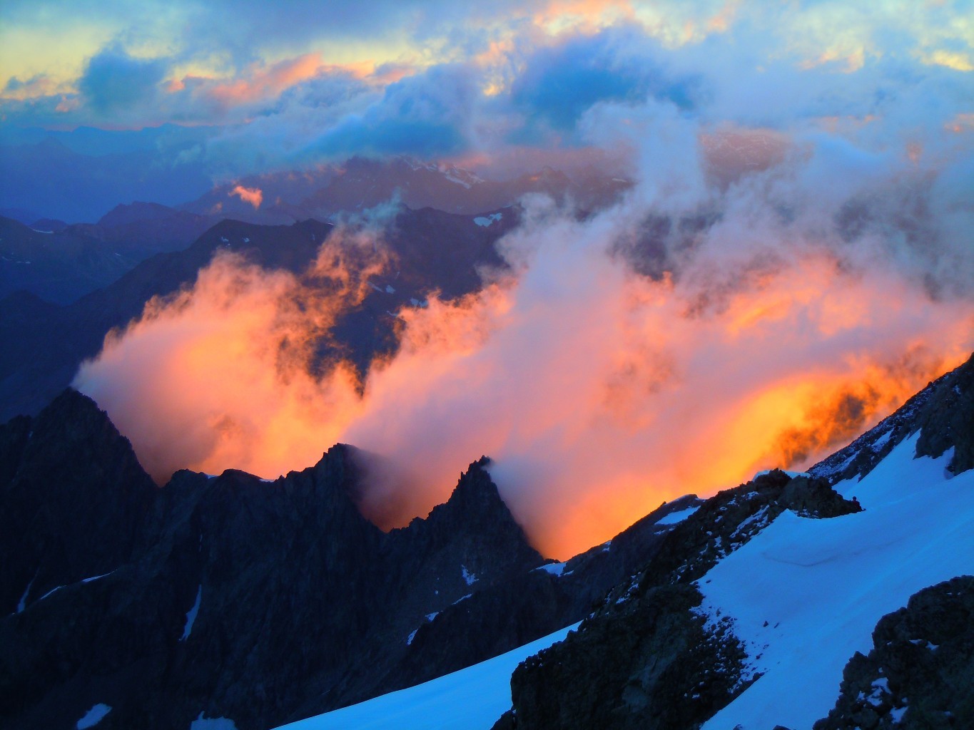 Arête N du Pic de Neige Cordier vu depuis Roche Paillon