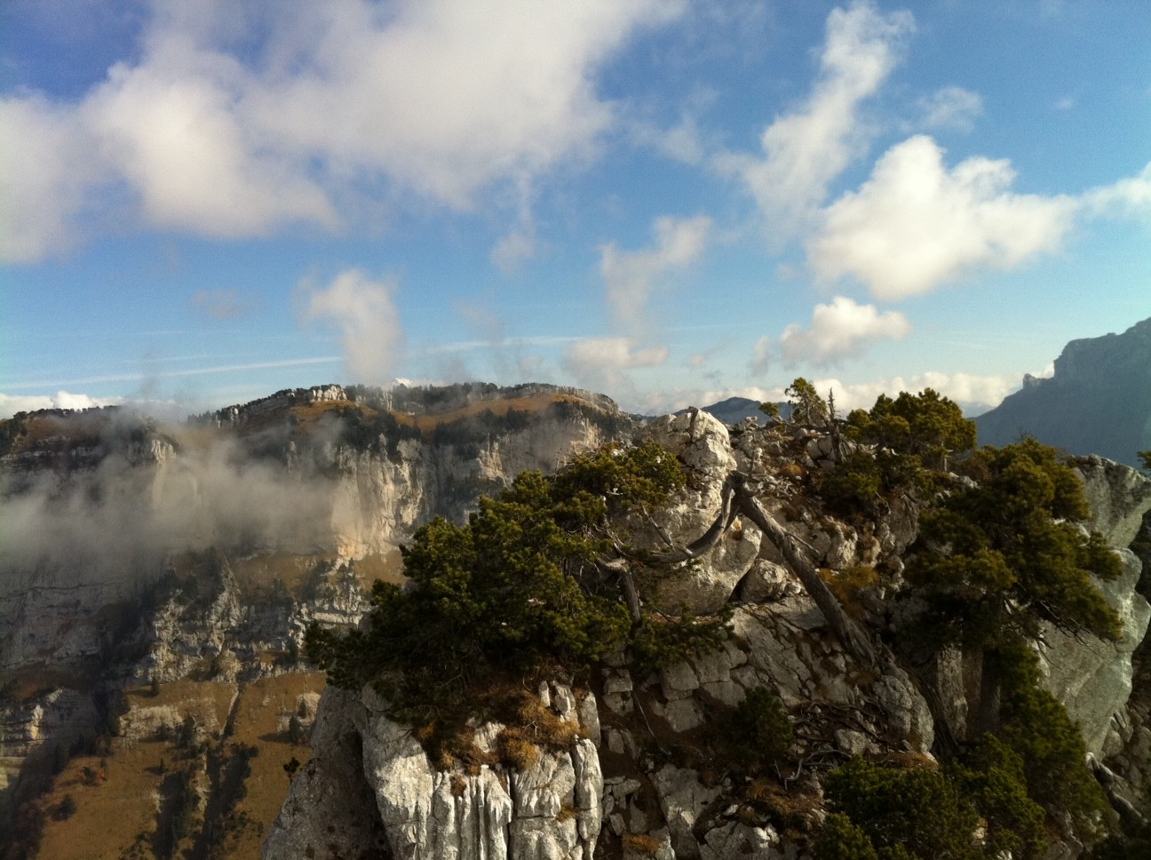 Vue depuis les arêtes de Lanfon