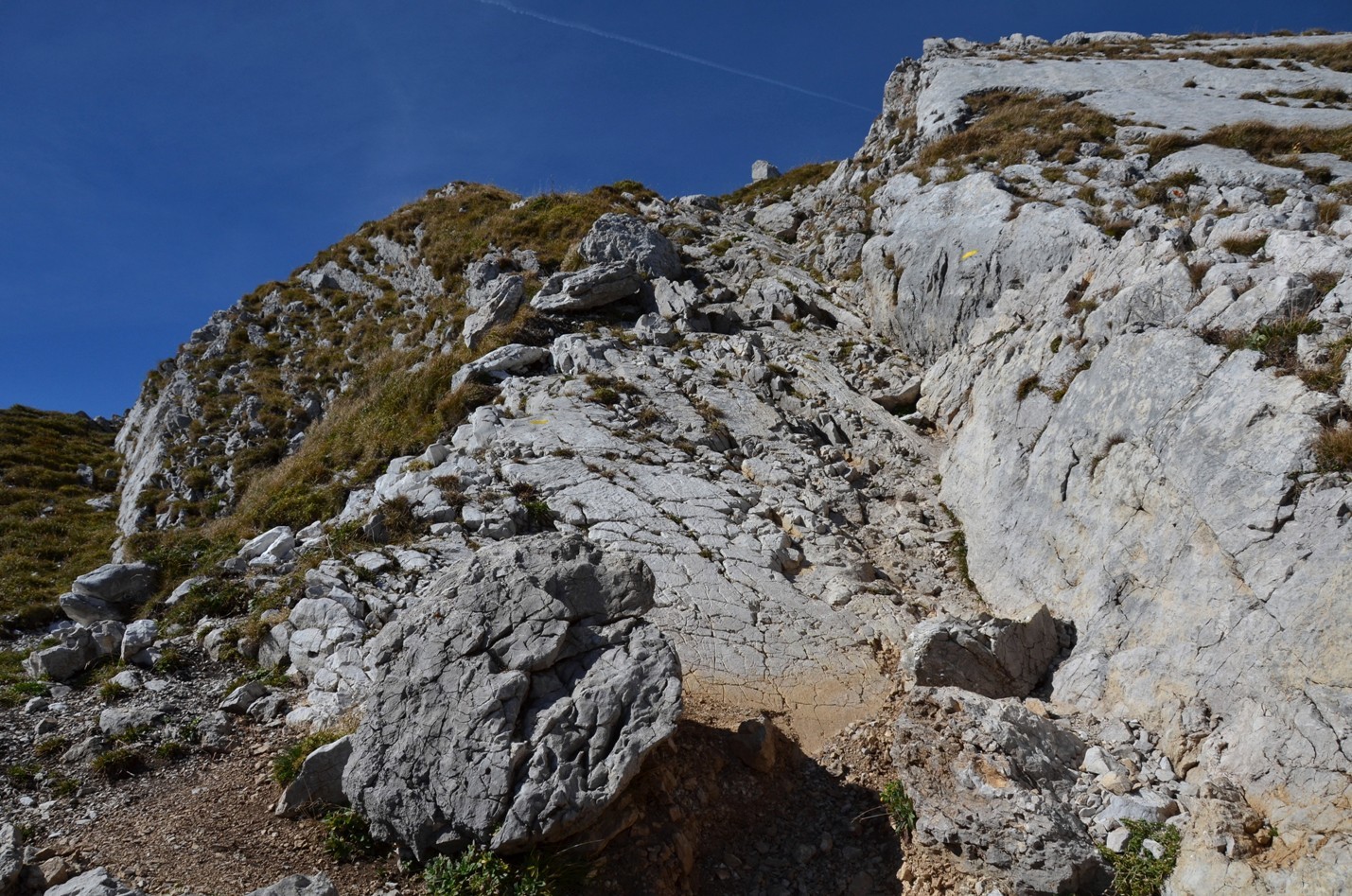partie supérieure descente face S de la Dent d'Oche