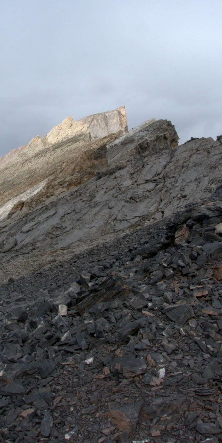 Arête et sommet depuis le col 3078